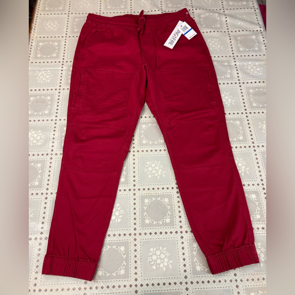 Ring of Fire Burgundy Jogger Pants Size XLarge NWT